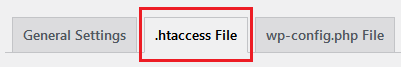 htaccess file tab